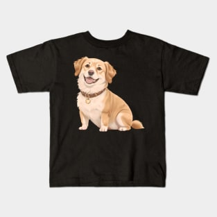 Cheerful Golden Gaze Kids T-Shirt